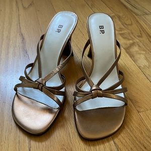 BP (Nordstrom) copper colored dress Sandals